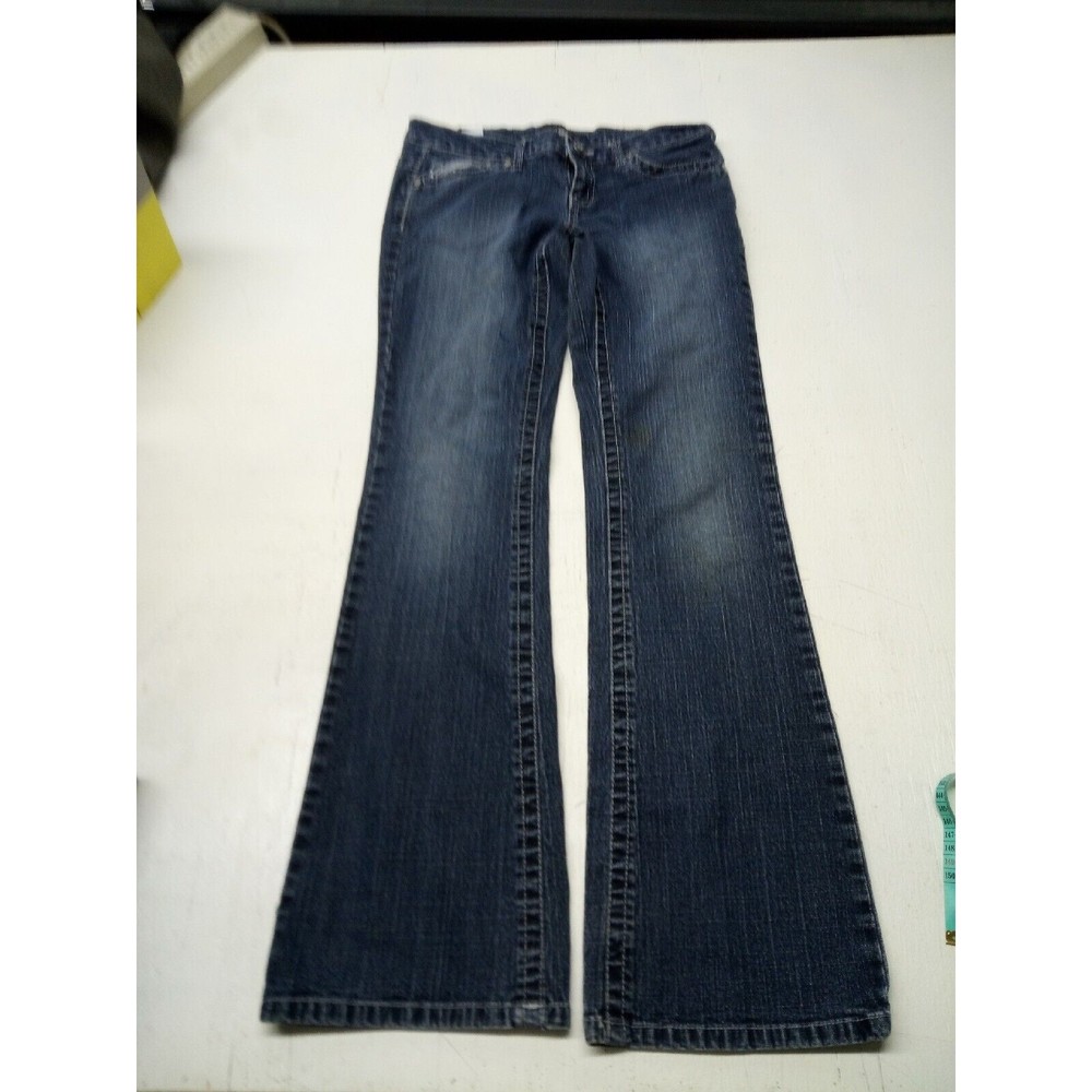 b. street Jeans, Size 6 Inseam 29 Embellished Pockets And Button Low-rise Boot C
